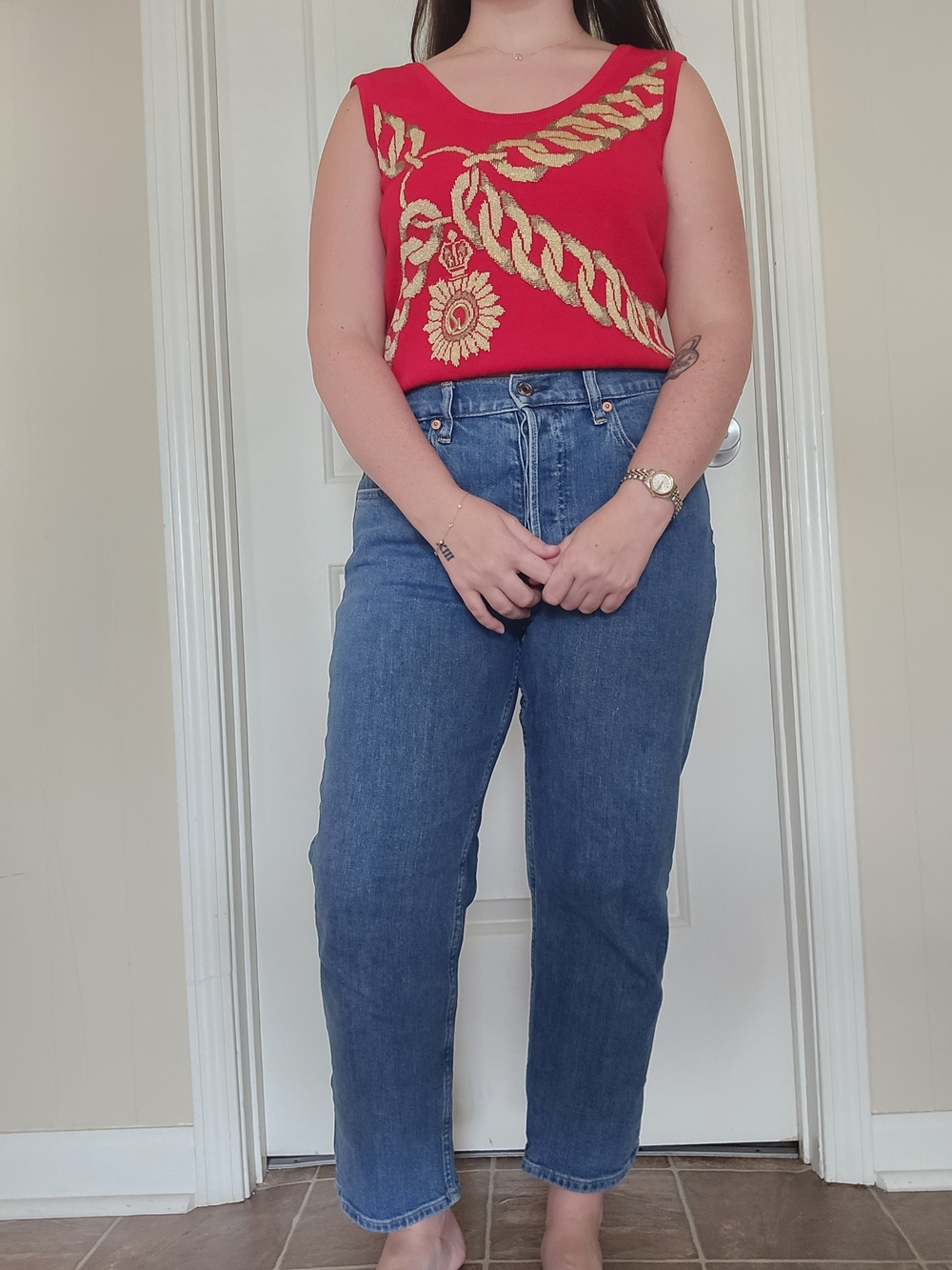 GAP High-Rise Straight-Leg Jeans in Blue Size 31 Short / 12 Petite - Picture 7 of 9